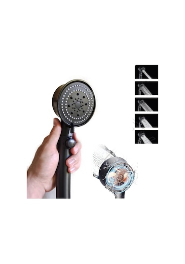 Qianfan 5 Fonksiyonlu, Su Tasarruflu, Turbo Fan Çarklı Yüksek Siyah