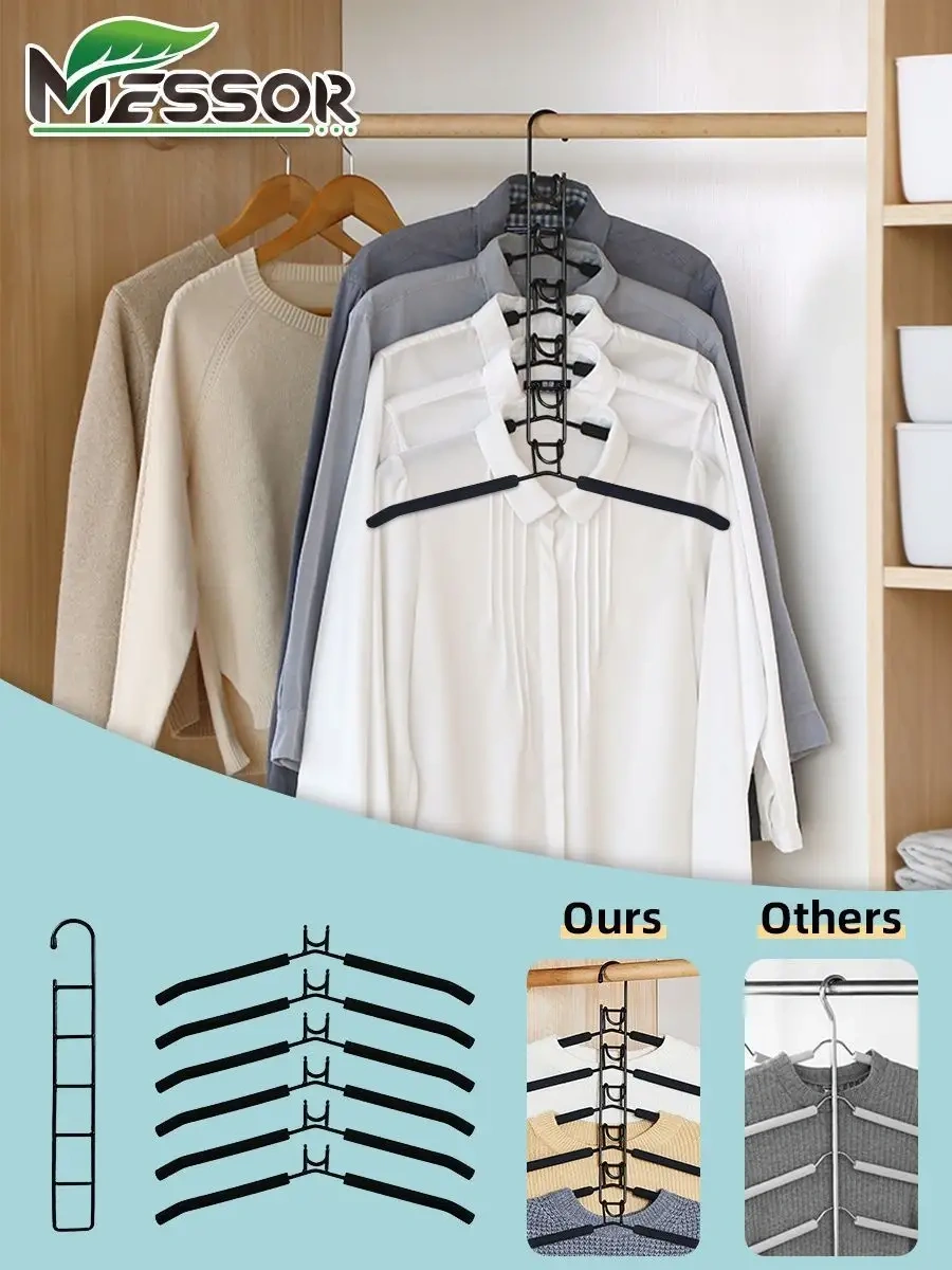 Messor Dönüştürülebilir Çok Katmanlı Giysi Askısı 90473129 Siyah