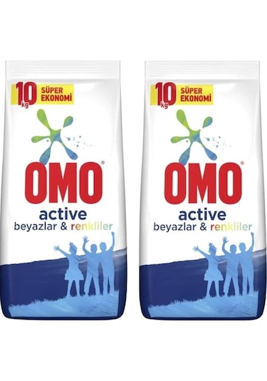Omo Active Toz Çamaşır Deterjanı 2 x 10 KG