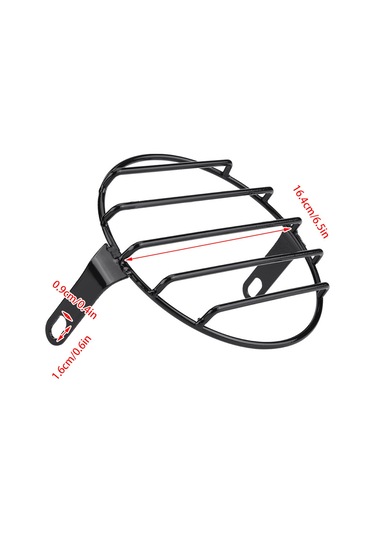 Geeroyoo 6.5 İnç Geri Zamanlı Motosiklet Farı Koruması, Demir Malzeme, Retro Tarz, Cg-125/gn Uyumlu, Kolay Kurulum Yatay Çubuk Kafes