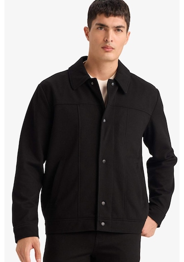 Defacto Regular Fıt Polo Yaka Çıtçıtlı Mont F8504ax26spbk27 Siyah-bk27