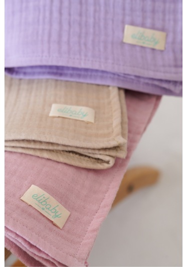 Pamuk 4 Katlı Müslin Battaniye Seti 3'lü Pembe