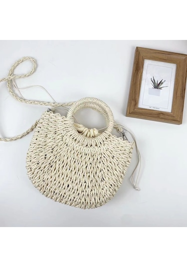 Yeni El Yapımıhasırçanta Kadınçantasıkahverengi Kahverengi