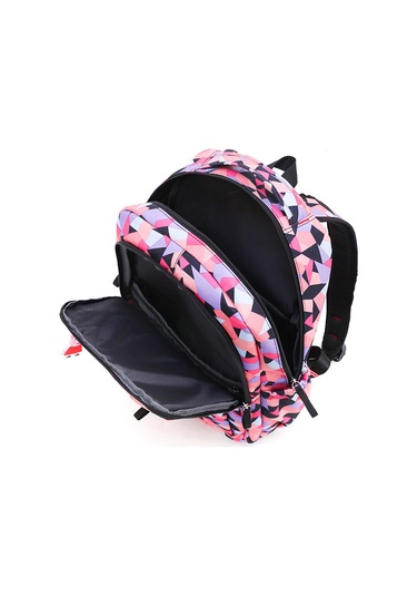 Samdoo Küçük Öğrenci Kız Çanta, Baskı Azaltıcı, Havalandırmalı, 3-4. Sınıf, Büyük Kapasite, Geometrik Desenli Siyah Okul Çantası 0785 Çok Renkli