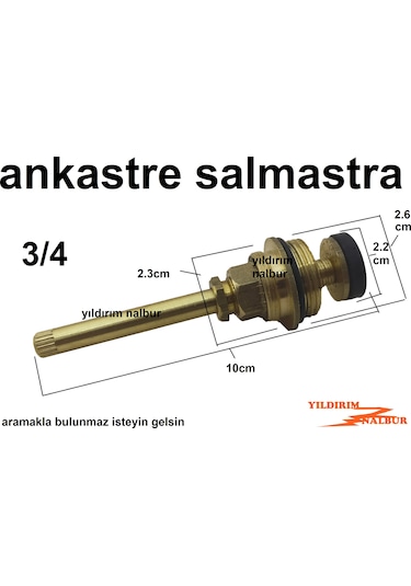 ANKASTRE SALMASTRA 3/4 GENİŞ TİP UZUN PRİNÇ SALMASTRA Krom