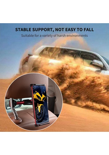 Tenfowee Araç Koltuk Arkası İçin Kırmızı Tablet Ve Telefon Tutucu - 4-10.5 İnç Uyumlu Kırmızı