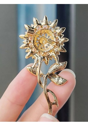 Fashion Jewelry Broş Çiçek Takı 226494697 Altın Rengi