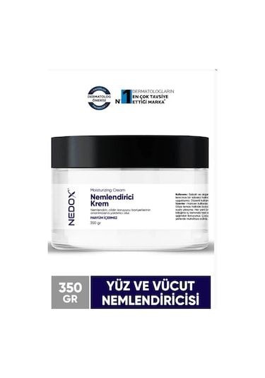Nedox Nemlendirici Krem Kuru Ciltler Seramid ve Hyalüronik Asit İçerikli Yüz Vücut Kremi 350 G