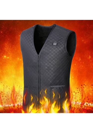 Ulzyvf Usb Isıtmalı 5 Bölgeli Elektrikli Isıtmalı Yelek - 3 Ayar Erkek/kadın Diğer