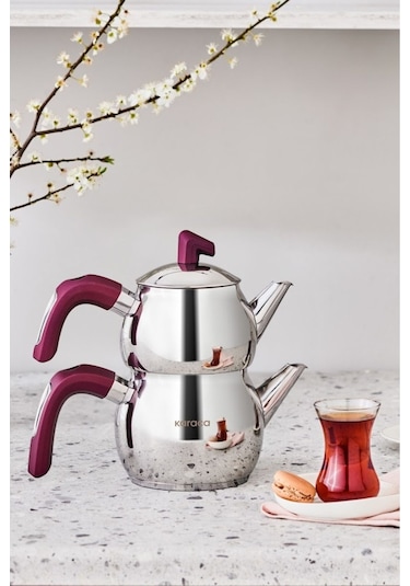 Karaca  Viyola İndüksiyon Tabanlı Midi Çaydanlık Takım Mürdüm