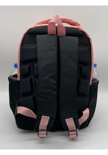 İlk Okul Çantası 3'lü Seti Unisex Çocuk İlkokul Çantası Bvt-8010 Pudra-siyah Pudra