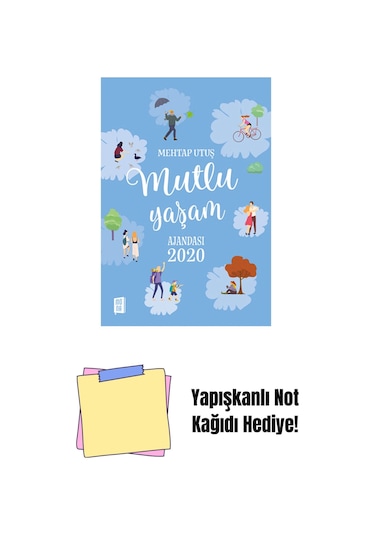 Mutlu Yaşam Ajandası 2020 + Yapışkanlı Not Kağıdı