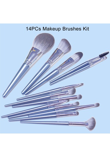 Moveevo 14 Adet Makyaj Fırçası Seti Sentetik Fırça Seti Fondöten Pudra Allık Göz Farı Karıştırmak İçin