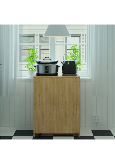 Asra Trendmutfak Fonksiyonelkilerdolabı+katlanır Masa Safir Meşe