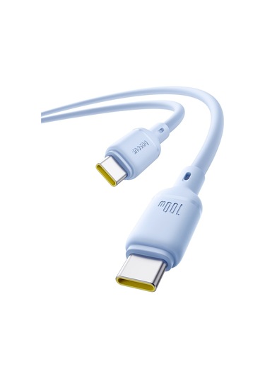 Baseus İpek Serisi 1m 100w Usb-c / Tip-c Tip-c Hızlı Şarj Kablosu Mavi