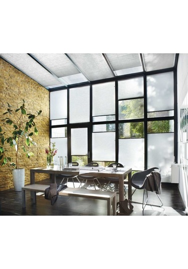 Perdema Yapışkanlı Honeycomb Plise %100 Karartma Cam Balkon Perdesi - Ofis Perdesi - Mutfak Perdesi - Salon Beyaz