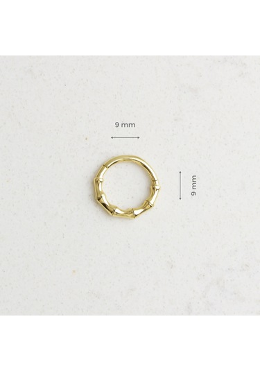 Glorria Altın Burgu Halka Piercing Sarı