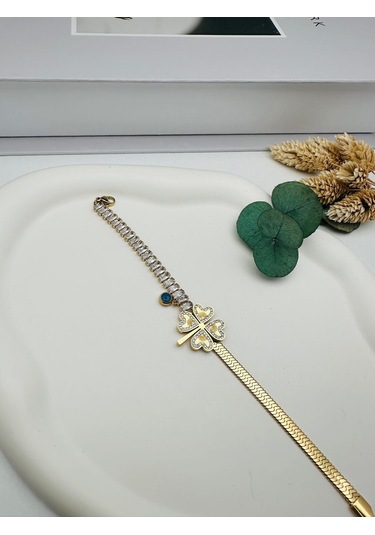 Yonca Çelik Bileklik Gold Blk 298 Çok Renkli