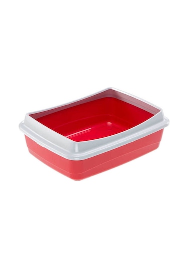Ferplast NIP Plus 20 Kedi Tuvalet Kabı 47x36x15.5 CM  Kırmızı
