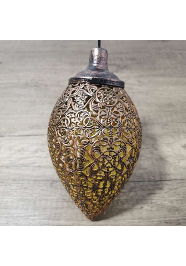 Yaozixa Güneş Energili Demir Kırmızı Çınar Şekilli Akıllı Sensorli Bahçe Projeksiyon Lambası - Otomatik Şarjlı 6-8 Saat Aydınlatma