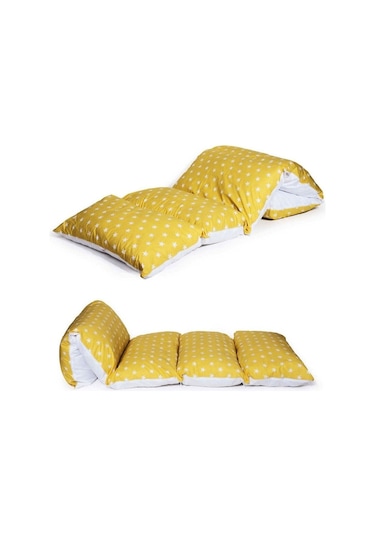 Bundera Puf Yıldızlı Çocuk Katlanır Yer Minderi Bebek Yer Yatağı