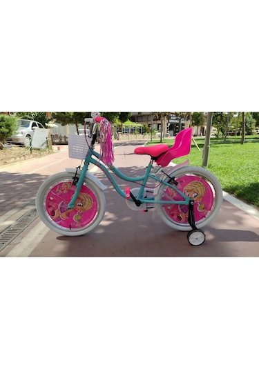 Salcano Muki 16 Jant Kız Çocuk Bisikleti Arka Çocuk Koltuklu Turkuaz