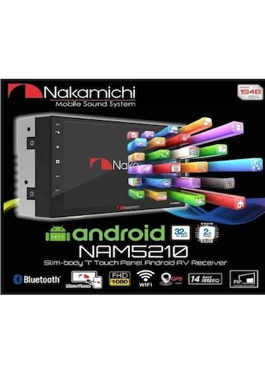 Japon Nakamichi 5230 Android 3cgram 32Hafiza 12.1 Android işletim sistemi