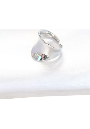 Silver Renk Ayarlanabilir Kavisli Ayna Yüzük Gümüş