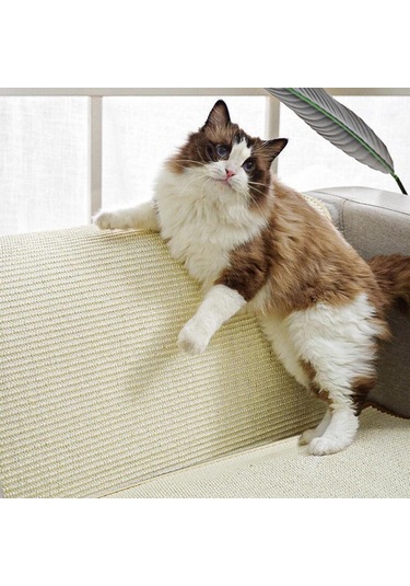 Homyl Kedi Tırmalama Matı Kaymaz Sisal Pet Malzemeleri L-80cmx50cm