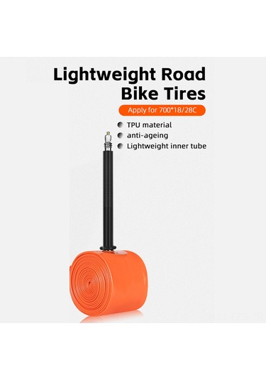Fosenze Yol Bisikleti İç Lastiği 700x18/23/25/28c, Fransız Valfi, Tpu Süper Hafif 27g , 18-28mm Lastikler İçin