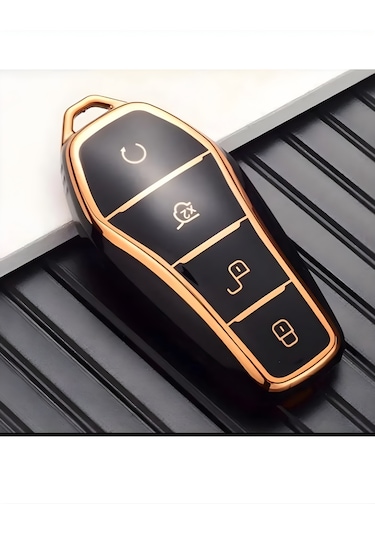 Autohan Keys Byd Atto 3, Seal U Anahtar Kılıfı Siyah Gold Altın