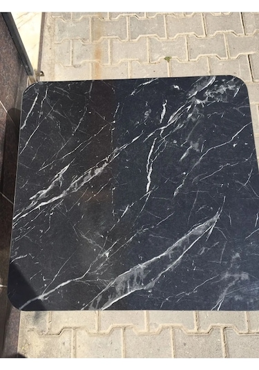 Sadeceonda Siyah Katlanır Balkon Masası - 60x60 Cm