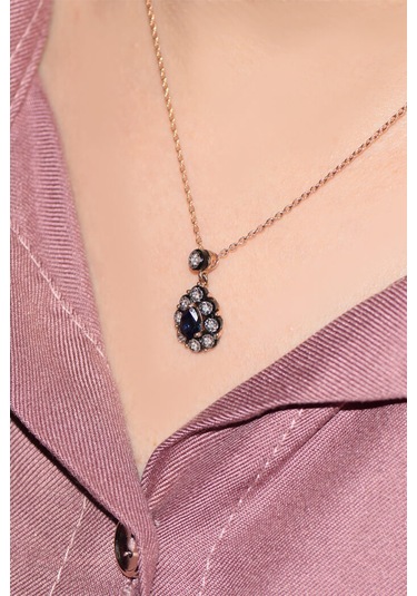 Damla Safir Elmas Kolye