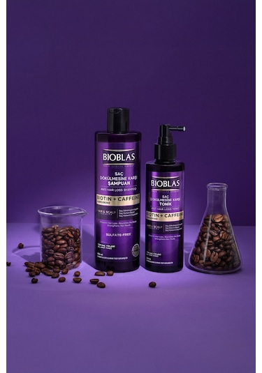 Bioblas Kafein Arjinin Biotin Saç Dökülmesi Karşıtı Şampuan 400 Ml Besleyici, Güçlendirici, Dökülme Karşıtı