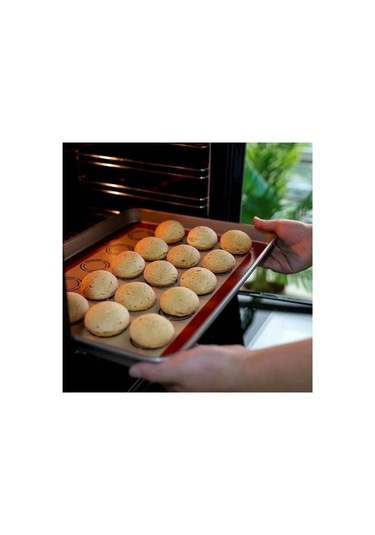 Silikon Yıkanabilir Makaron Yapıcı Fırın Matı 40 30 Cm