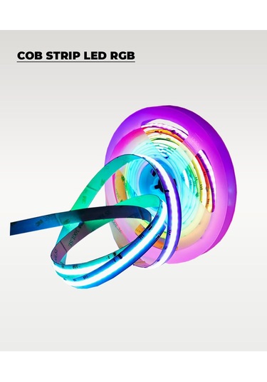 12v Cob Şerit Led Rgb - Kumandalı - Metrede 360 Led - 5 Metre 5 METRE