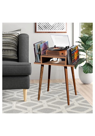 Plak Ve Pikap Sehpası 2 Li Barok