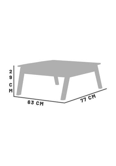 Favela Bohem Sehpa, Natürel Ahşap Naturel