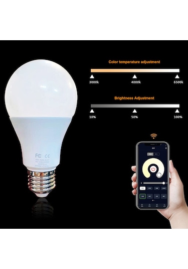 Singree 9w Akıllı Led Ampul İkili Renkli Uzak Kumandalı Dimmable - E27 Soketli Işık Ayar Cihazı