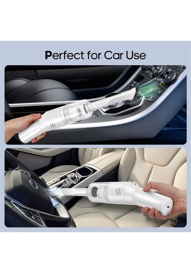 Shineyee Kablosuz Şarjlı Araç Vakumu - 120w Hızlı Şarj, 10000pa Güçlü Emiş, Taşınabilir Ve Hafif, Kuru Ve Islak Temizlik İçin.