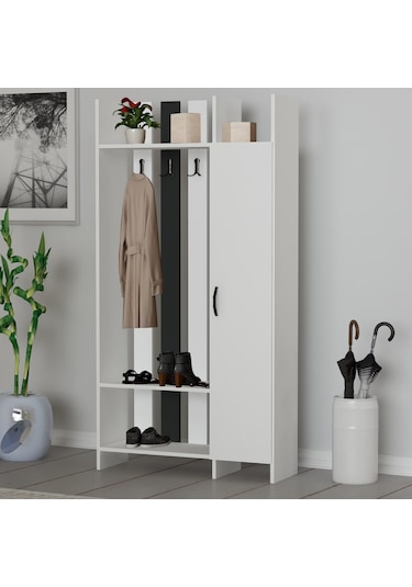 Deryadekor Pro Portmanto Beyaz