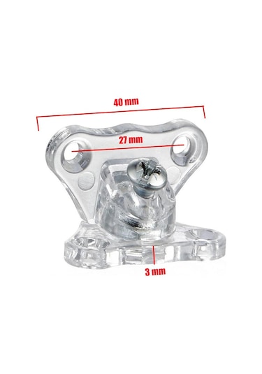 Açılı T Bağlantı Çektirme Şeffaf Köşe Birleştirme Kelebek 10 Adet N11.24064