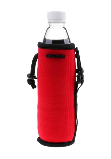 Suntek Neopren Yalıtımlı Spor Su Şişesi Kapağı Kılıfı Kırmızı