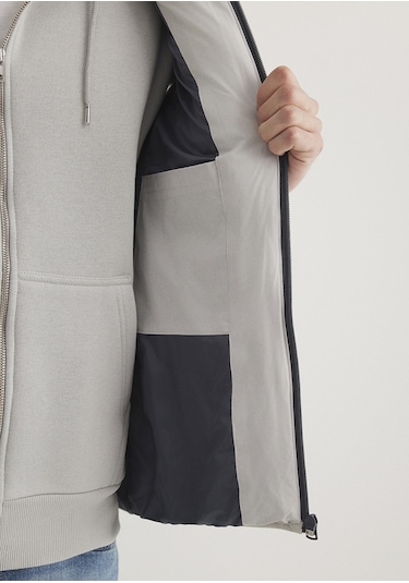 Mavi - Mavi Jeans Detaylı Kapüşonlu Gri Yelek 0110554-70074 Gri