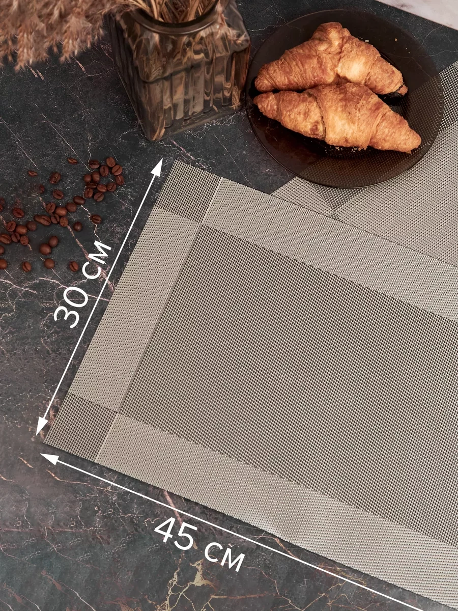 Good Sale Servis Peçeteleri Seti 45x30 Cm, 4 Adet. 16466363 Gri