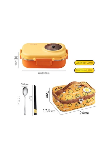 Yalıtımlı Öğle Yemeği Kutusu Öğrenci Öğle Yemeği Kutusu Çantası Öğle Yemeği Kutusu Çantası-4 Öğle Yemeği --