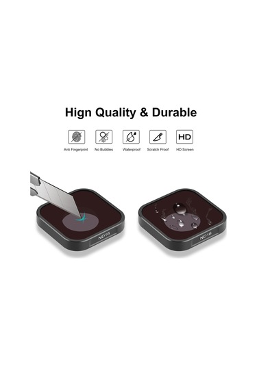 Springsun Puluz Pu921 5.5mm Nd16 4-stop Lens Filtresi 1.2 1.2in Nd Filtreler Optik Cam Su Geçirmez Çok Dayanıklı Kaplama İle Çizilmeye