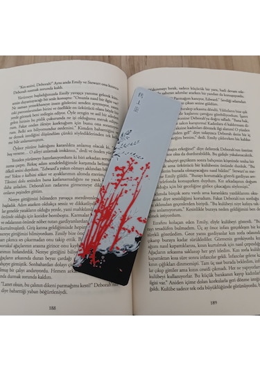 Kitap Ayracı - Kırmızı Çiçek Model4