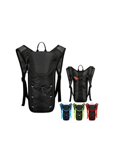 Xuweiwei Siyah Hafif Nefes Alabilir Outdoor Sırt Çantası Koşu Dağ Yürüyüşü İçin Siyah