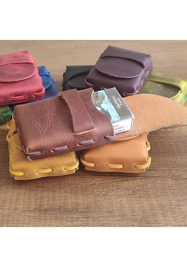 Sumerian Leather Craft  Deri Sigara Kılıfı Tarçın